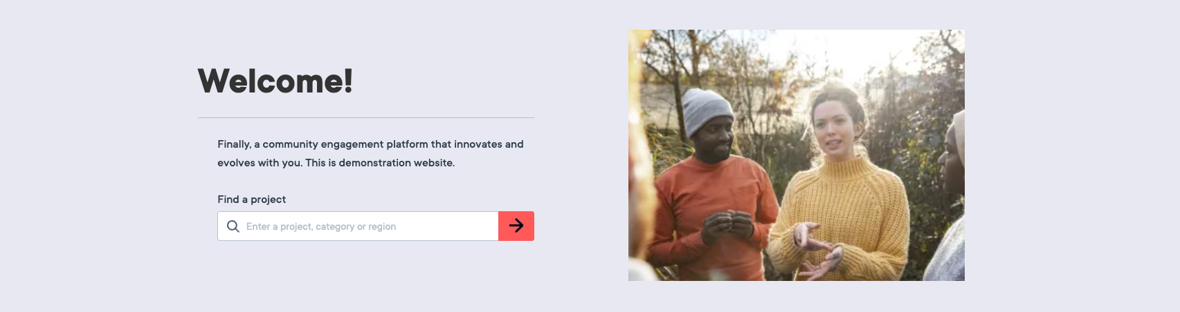 Spacious style homepage example
